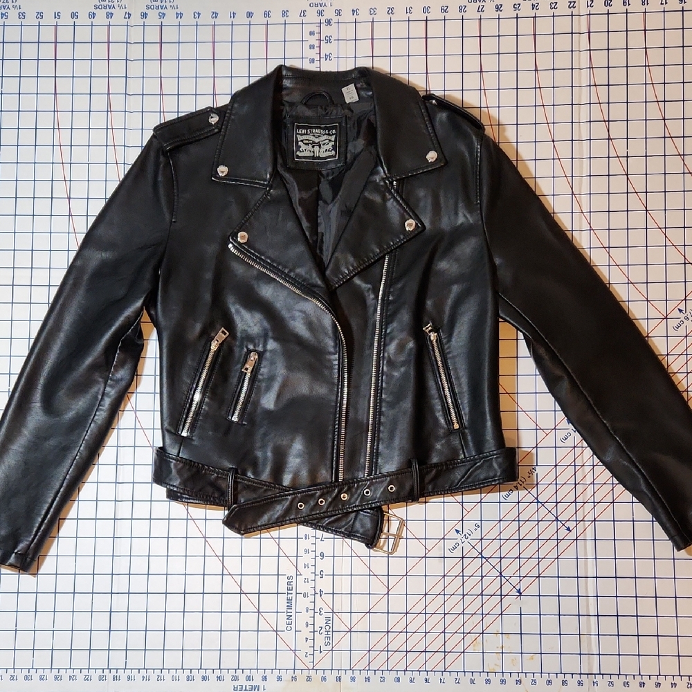 Levi's Belted Faux Leather Moto Jacket XL NWOT